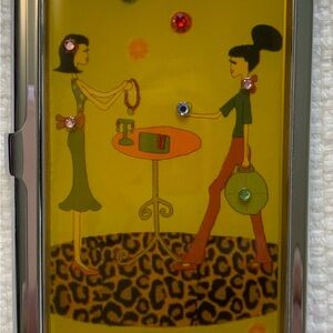 Vintage Spring Street Yellow and Orange Business Card Holder